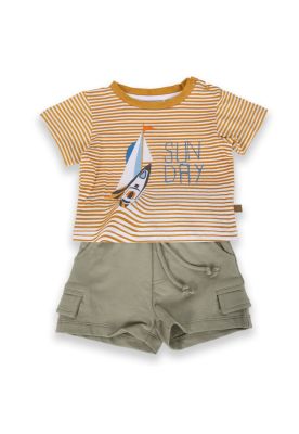 Conjunto Bebé Niño Mostaza Pillin