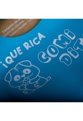 Imagen 2 del producto Set Babero y cubiertos Bebé Niño Azul Pillin