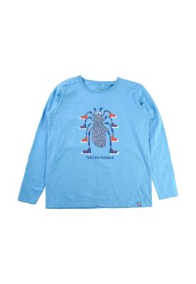 Polera Sustentable Niño Azul Pillin