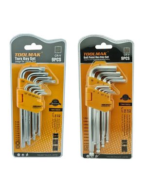 Llaves Allen Hexagonal Y Estrella Medianas Toolmak