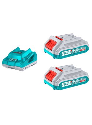Kit Cargador + 2 Baterias 20v 2ah Total Tfbcpk1222