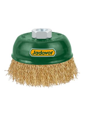 Escobilla De Copa Rizada 100mm Esmeril Jadever Jdce1402