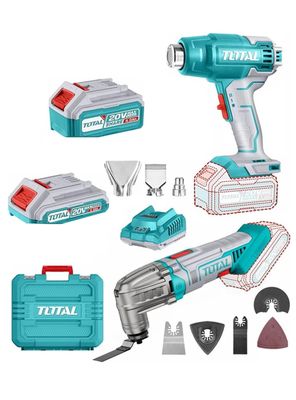 Kit Pistola De Calor + Herramienta Oscilante Multiuso 20v