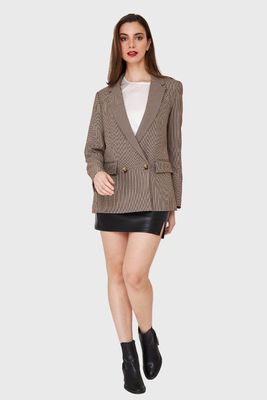 Imagen 2 del producto Blazer Pied De Poule Café Nicopoly