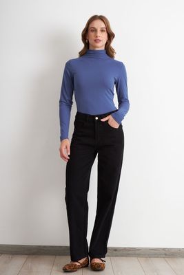 Imagen 2 del producto Polera Manga Larga Cuello Alto Azul Nicopoly