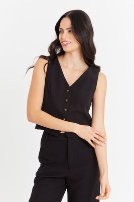 Gilet 4 Botones Negro Nicopoly