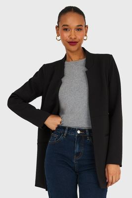 Blazer Cuello Mao Negro Nicopoly