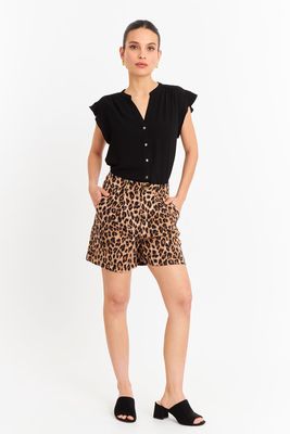 Imagen 2 del producto Blusa Cuello Mao Botones Negro Nicopoly