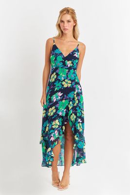 Imagen 2 del producto Vestido Asimétrico Floral Verde Nicopoly