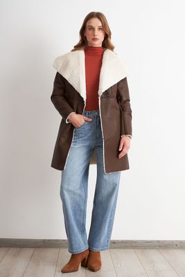 Imagen 2 del producto Chaqueta Ecocuero/Tipo Piel Café Nicopoly