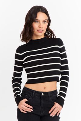 Sweater Rayas Negro Nicopoly