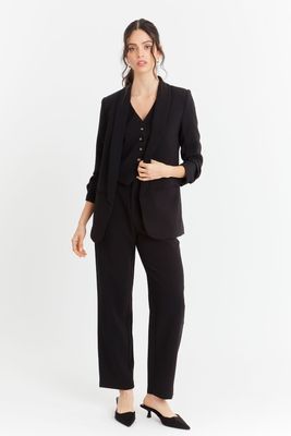 Imagen 2 del producto Blazer De Tope Manga 3/4 Recogida Negro Nicopoly