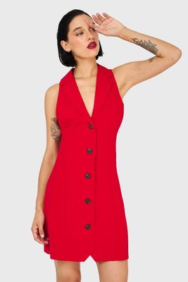 Vestido Tipo Blazer Rojo Nicopoly