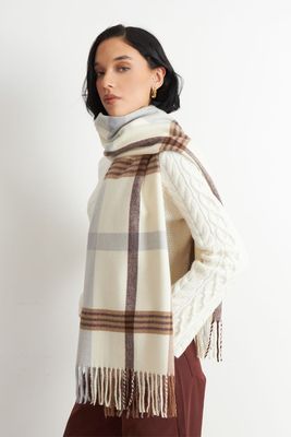 Imagen 1 del producto Bufanda Cuadrillé Grande Khaki Nicopoly