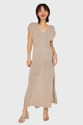 Imagen 2 del producto Vestido Holgado Con Brillos Khaki Nicopoly