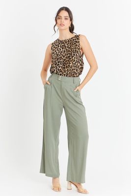 Imagen 2 del producto Polera Sin Mangas Leopardo Café Nicopoly