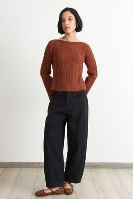 Imagen 2 del producto Sweater con Patrón Trenzado Mocca Nicopoly