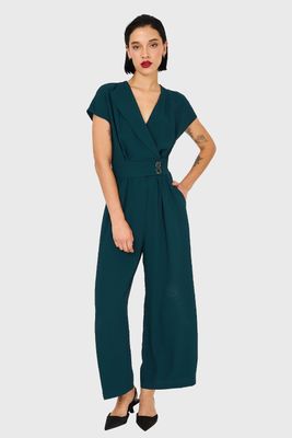 Enterito Cruzado 2 Botones Verde Oscuro Nicopoly