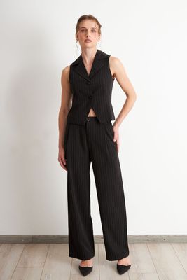 Imagen 2 del producto Pantalón de Pierna Recta Raya Diplomática Negro Nicopoly