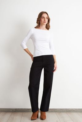 Imagen 2 del producto Polera Manga 3/4 Cuello Bote Blanco Nicopoly