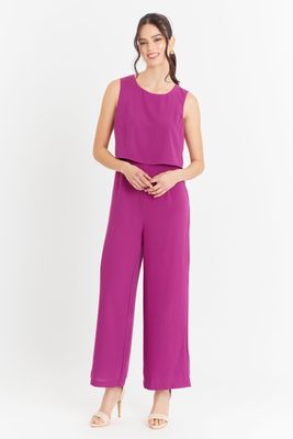 Imagen 2 del producto Enterito Efecto Dos Piezas Morado Nicopoly