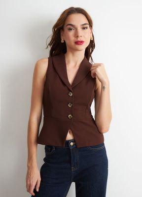 Gilet Sastre Entallado Café Nicopoly