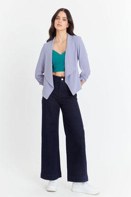 Imagen 2 del producto Blazer Manga Detalle Drapeado Celeste Nicopoly