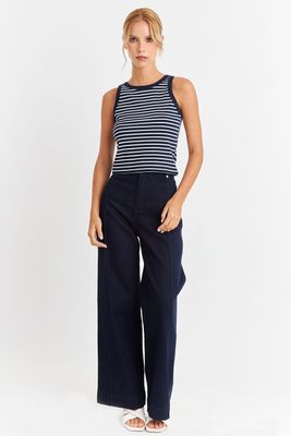 Imagen 2 del producto Polera Rayas Sin Mangas Azul Marino Nicopoly