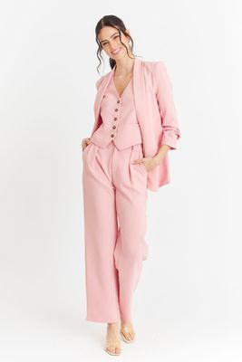 Imagen 2 del producto Blazer Manga 3/4 Ajustada Con Pliegues Rosado Nicopoly
