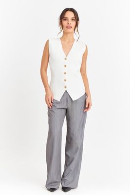 Imagen 2 del producto Gilet Largo con Botones Blanco