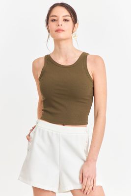 Top Sin Mangas Acanalado Oliva Nicopoly