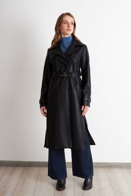 Imagen 2 del producto Abrigo Ecocuero Negro Nicopoly