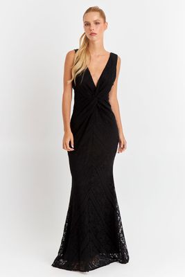 Imagen 2 del producto Vestido Encaje Sirena Negro Nicopoly