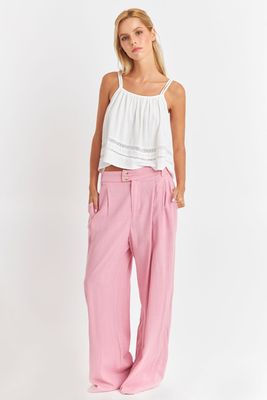 Imagen 2 del producto Polera Blanca Detalle de Encaje Nicopoly