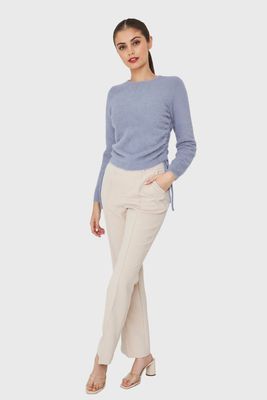 Imagen 2 del producto Sweater Peludo Recogido Lateral Gris Nicopoly