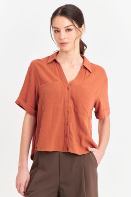 Camisa Básica Tipo Lino Oxido Nicopoly