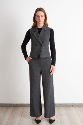 Imagen 2 del producto Blazer Cruzado sin Mangas Gris Nicopoly