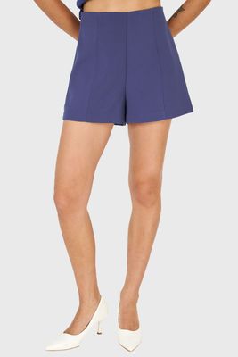 Short Básico Tiro Alto Azul Acero Nicopoly