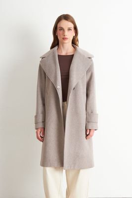 Imagen 1 del producto Abrigo Lanilla con Solapa Khaki Nicopoly