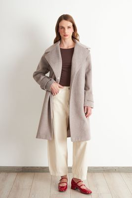 Imagen 2 del producto Abrigo Lanilla con Solapa Khaki Nicopoly