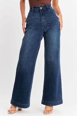 Jeans Pierna Wide Leg Azul Nicopoly