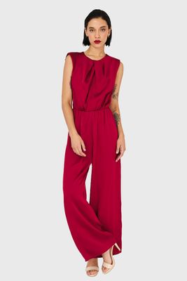 Imagen 2 del producto Enterito Cut Out Escote Rojo Oscuro Nicopoly