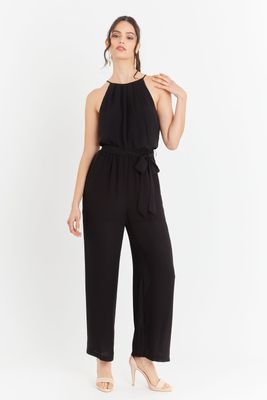 Enterito Halter Con Cinturón Lazo Negro Nicopoly