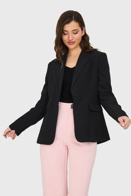 Blazer Bolsillos y Botón Negro Nicopoly