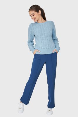 Imagen 2 del producto Sweater Punto Fantasía Lurex Celeste Nicopoly