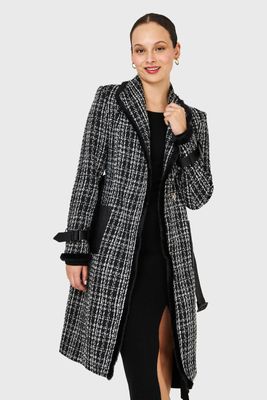 Abrigo Cuadrillé Negro Nicopoly