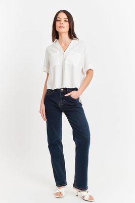 Imagen 2 del producto Camisa Básica Tipo Lino Blanco Nicopoly