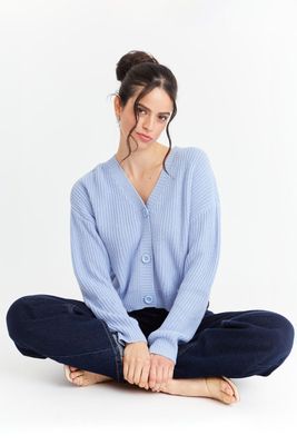 Cárdigan Básico Azul Nicopoly