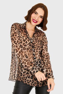 Imagen 1 del producto Blusa Leopardo Café Nicopoly