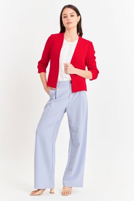 Imagen 2 del producto Blazer Cuello Sin Solapa Rojo Nicopoly